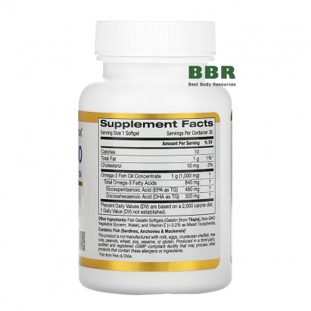 Omega 800 30 Fish Softgels, California GOLD Nutrition Omega 800 30 Fish Softgels, California GOLD Nutrition