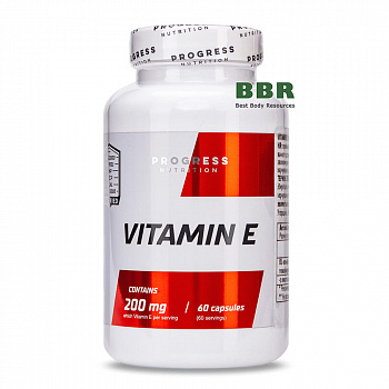 Vitamin E 200mg 60 Caps, Progress Nutrition
