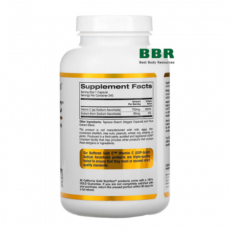 Buffered Vitamin C 750mg 240 Veg Caps, California GOLD Nutrition Buffered Vitamin C 750mg 240 Veg Caps, California GOLD Nutrition