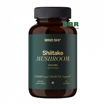 Shiitake Mushroom 1000mg 60 Veg Caps, Mind Shi