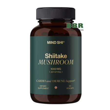 Shiitake Mushroom 1000mg 60 Veg Caps, Mind Shi
