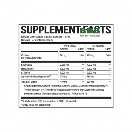 APESHIT Untamed 40 Servings, Primeval Labs APESHIT Untamed 40 Servings, Primeval Labs