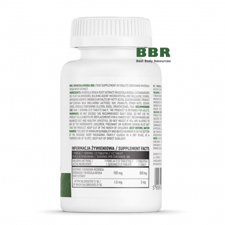 Rhodiola Rosea 300mg 150 Tabs, OstroVit