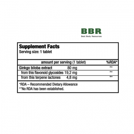 Ginkgo Biloba 90 Tabs, BioTechUSA