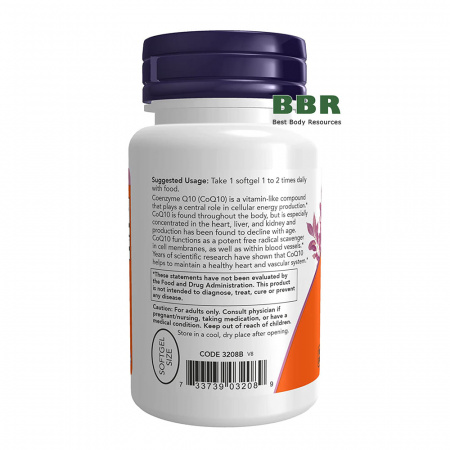 CoQ10 100mg 50 Softgels, NOW Foods