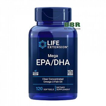 Mega EPA/DHA 1200mg 120 Softgels, Life Extension