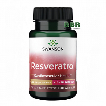 Resveratrol 250mg 30 Caps, Swanson