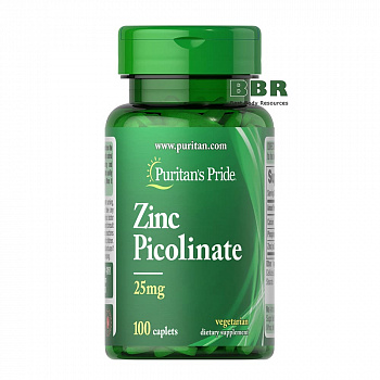 Zinc Picolinate 25mg 100 Tabs, Puritans Pride