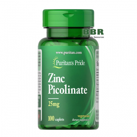 Zinc Picolinate 25mg 100 Tabs, Puritans Pride Zinc Picolinate 25mg 100 Tabs, Puritans Pride