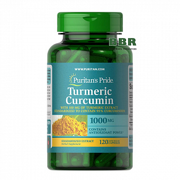 Turmeric Curcumin 1000mg 120 Caps, Puritans Pride