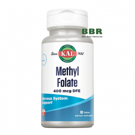 Methyl Folate 400mcg 90 Tabs, KAL