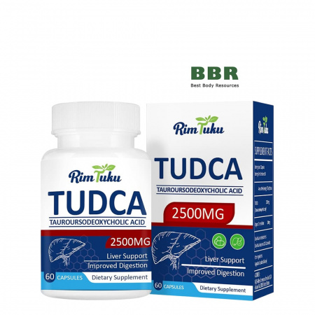 TUDCA Tauroursodeoxycholic Acid 2500mg per Serv 60 Caps, Rim Tuku