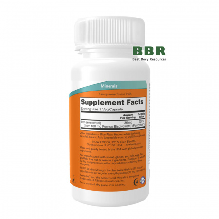 Iron 36mg 90 Veg Caps, NOW Foods