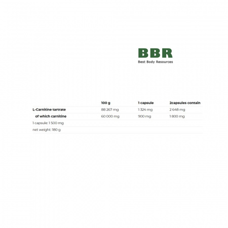 Carnitine Compressed 1500mg 120 Caps, NUTREND