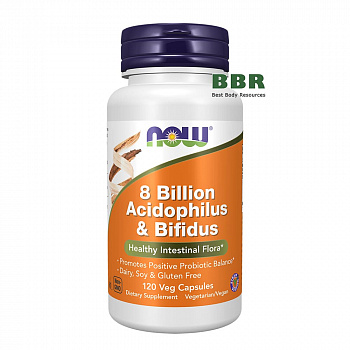 8 Billion Acidophilus & Bifidus 120 Veg Caps, NOW Foods