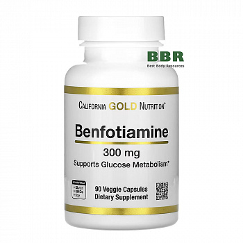 Benfotiamine 300mg 90 Veg Caps, California GOLD Nutrition