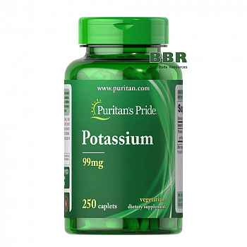 Potassium 99mg 250 Tabs, Puritans Pride