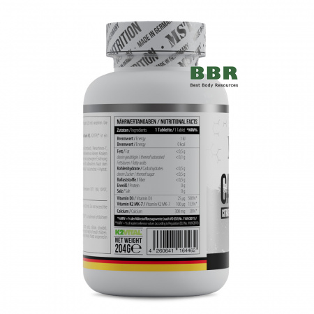 Calcium Citrate Vitamin D3 K2 MK7 120 Tabs, MST