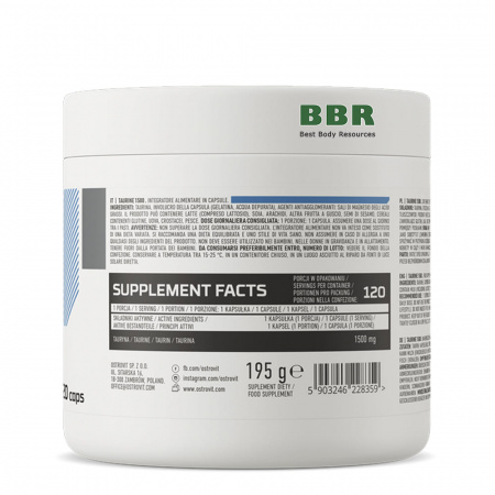 Taurine 1500 120 Caps, OstroVit