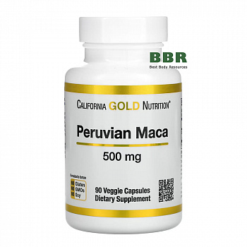 Peruvian Maca 500mg 90 Veg Caps, California GOLD Nutrition
