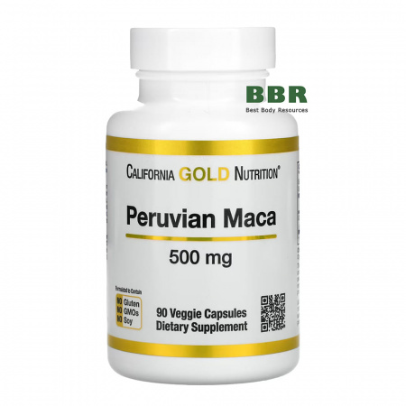 Peruvian Maca 500mg 90 Veg Caps, California GOLD Nutrition