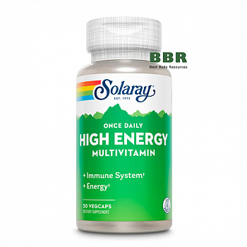 Once Daily High Energy Multivitamin 30 Veg Caps, Solaray