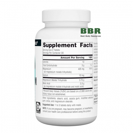 Magnesium Malate 90 Tabs, Source Naturals