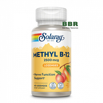 Methyl B-12 2500mcg 60 Lozenges, Solaray