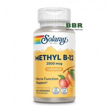Methyl B-12 2500mcg 60 Lozenges, Solaray