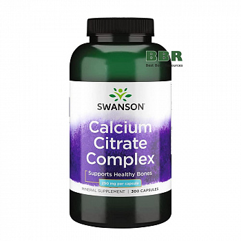 Calcium Citrate Complex 250mg 300 Caps, Swanson