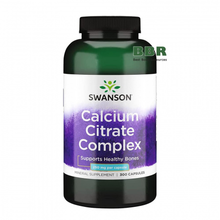 Calcium Citrate Complex 250mg 300 Caps, Swanson