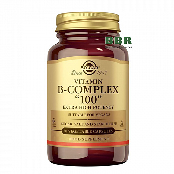 Vitamin B-Complex 100 50 Veg Caps, Solgar