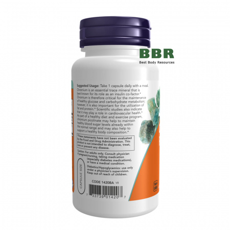 Chromium Picolinate 200mcg 250 Veg Caps, NOW Foods Chromium Picolinate 200mcg 250 Veg Caps, NOW Foods