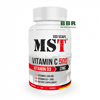 Vitamin C 500mg + D3 + Zinc 100 Caps, MST