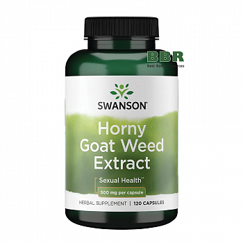 Horny Goat Weed Extract 500mg 120 Caps, Swanson