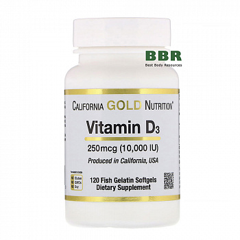 Vitamin D3 10000iu 120 softgels, California GOLD Nutrition