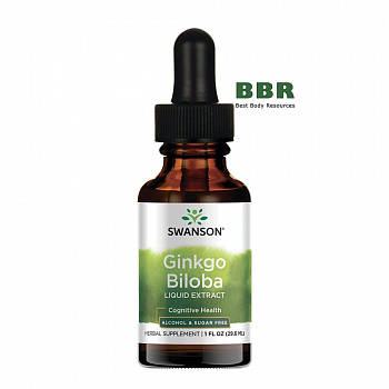 Liquid Ginkgo Biloba Extract 250mg 29ml, Swanson