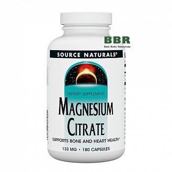 Magnesium Citrate 180 Caps, Source Naturals