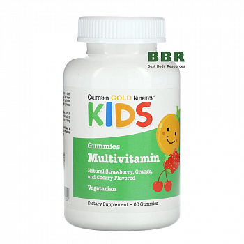 Kids Multi Vitamin 60 Gummies, California GOLD Nutrition