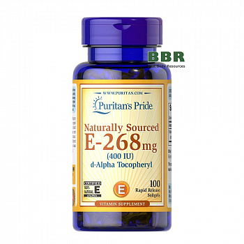 Naturally Sourced E-268mg 100 Softgels, Puritans Pride