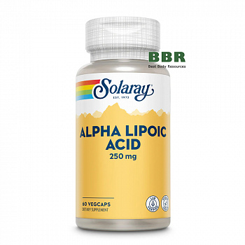 Alpha Lipoic Acid 250mg 60 Veg Caps, Solaray