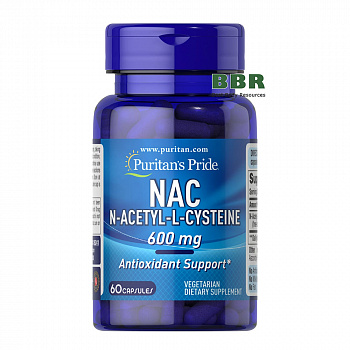 NAC N-Acetyl-L-Cysteine 600mg 60 Caps, PuritansPride