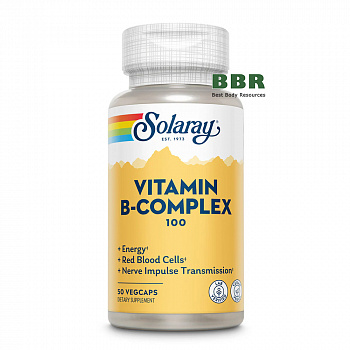 Vitamin B-Complex 100 50 Veg Caps, Solaray