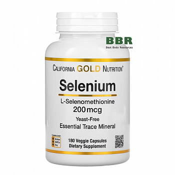 Selenium 200mcg 180 Veg Caps, California GOLD Nutrition