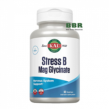 Stress B Mag Glycinate 60 Veg Caps, KAL