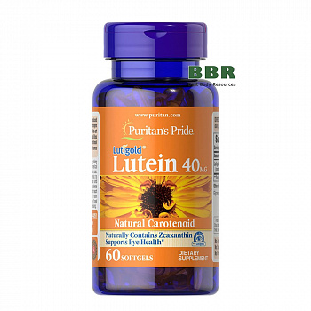 Lutein 40mg with Zeaxanthin 60 Softgels, Puritans Pride