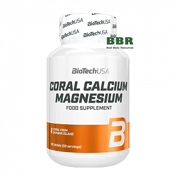 Coral Calcium + Magnesium 100 Tabs, BioTechUSA