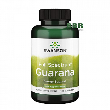 Full Spectrum Guarana 500mg 100 Caps, Swanson