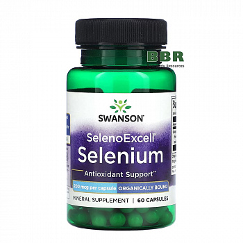 Selenium 200mcg 60 Caps, Swanson