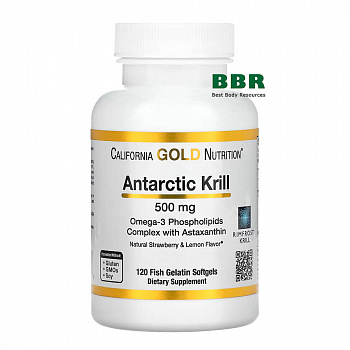 Antarctic Krill 500mg 120 Softgels, California GOLD Nutrition